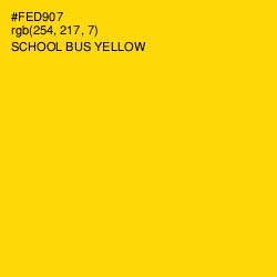 #FED907 - School bus Yellow Color Image
